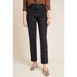 Anthropologie The Essential Slim Jacquard Trouser